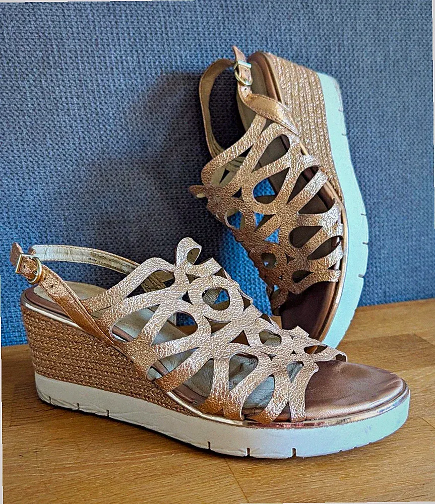 Riemchensandalen Keilabsatz