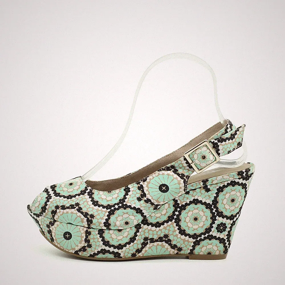 Tamaris Damen Sandalen EU 37 Retro Wedge Sandale Mehrfarbig Sommerkollektion