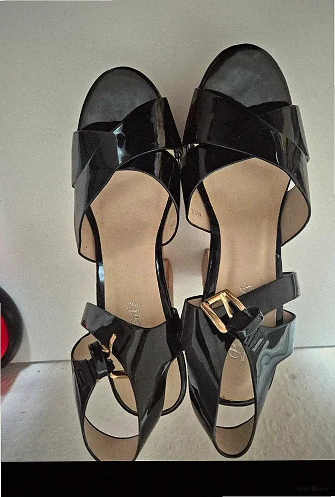 Tamaris Damen Sandalen EU 39 Schwarz Keilabsatz Riemchen Schnalle Kunstleder