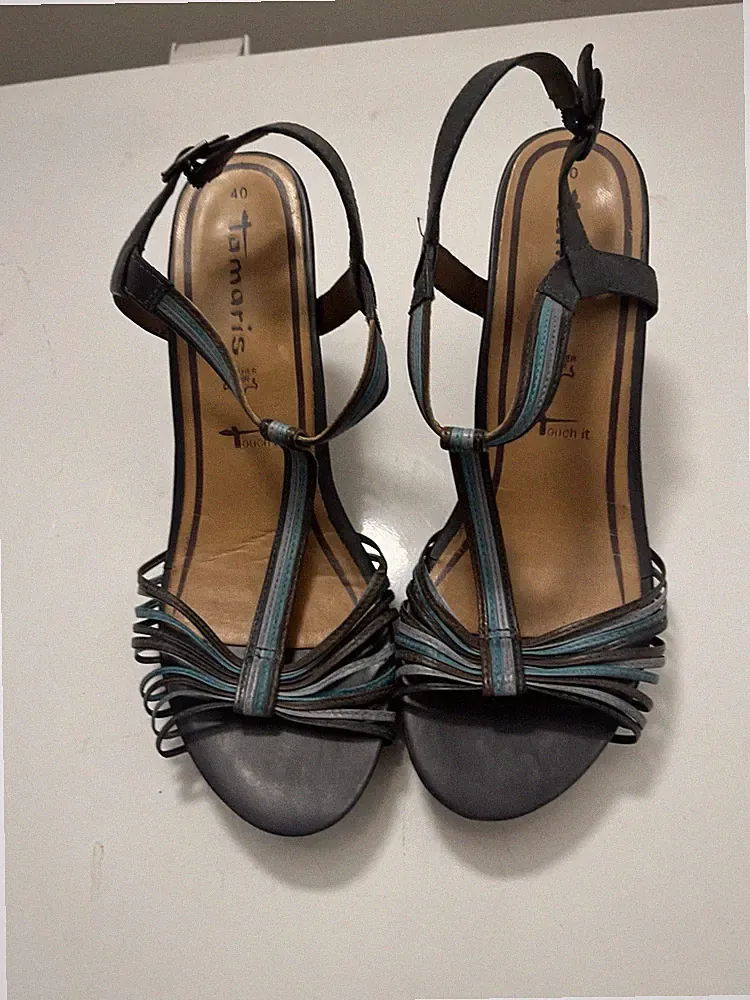 Grüne Tamaris Keilabsatz Sandalen für Damen