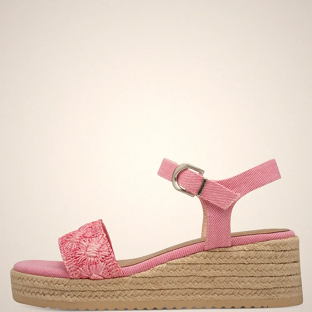Tamaris Damen Sandaletten 28059 Rosa - Keilsandaletten mit Fußbett
