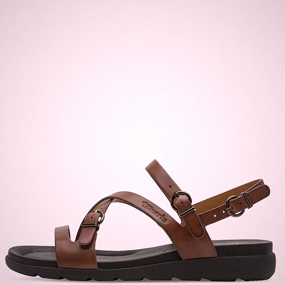 keilabsatz sandalen damen braun