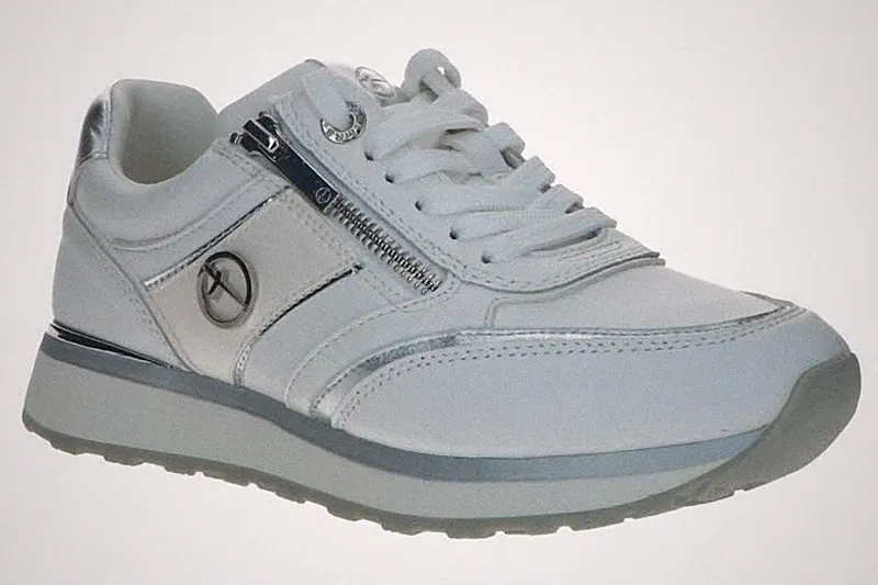 Tamaris Damen Sneaker 1-23726-43-171 White/Silver Weiß