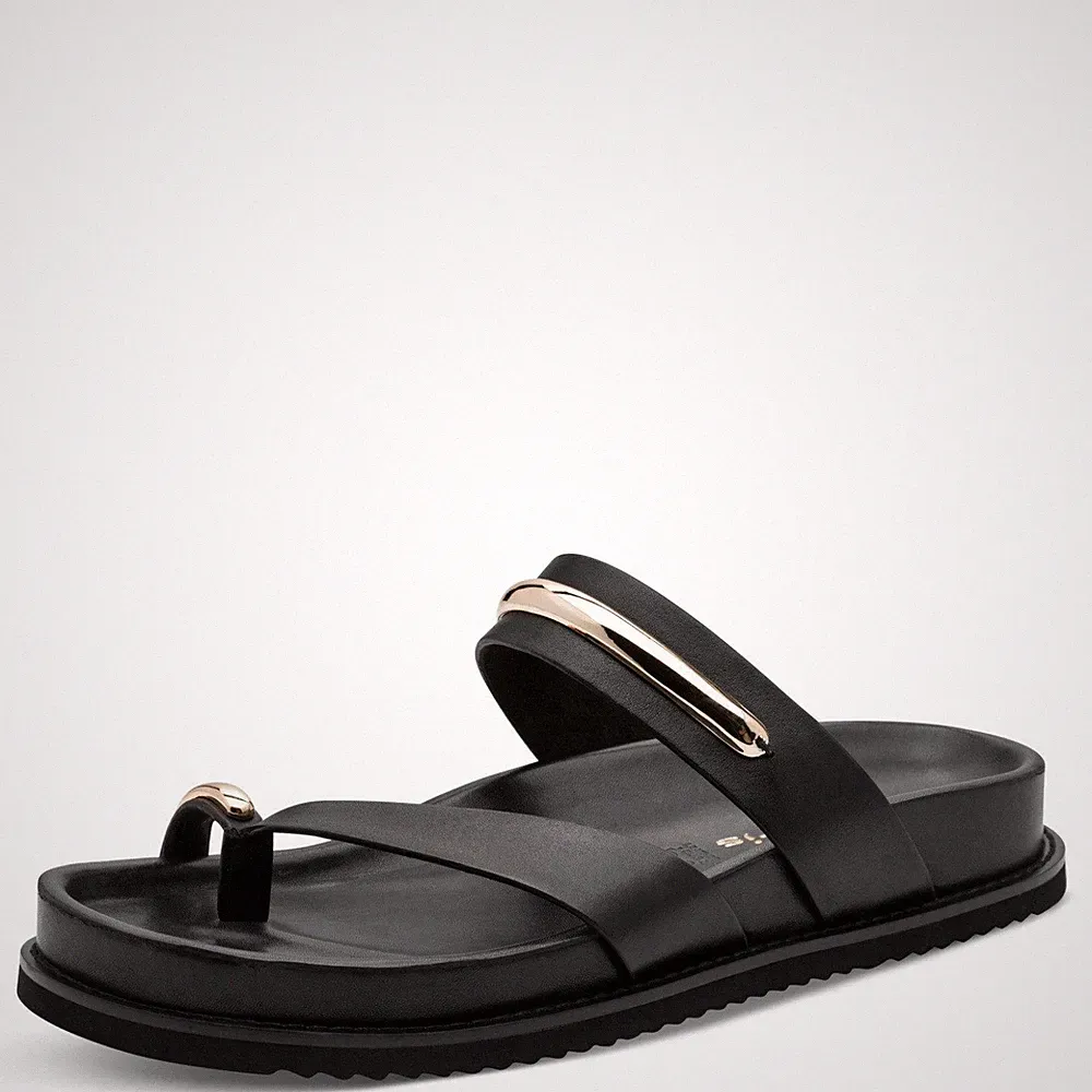 TAMARIS Dianette Sommerschuh, Pantolette, Zehentrenner mit Schmuckelementen,Gr39