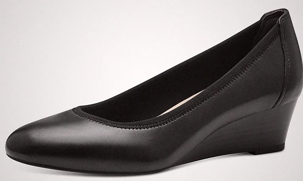 TAMARIS Pumps Keilabsatz, Halbschuh, Schlupfschuh , Gr. 40, Leder