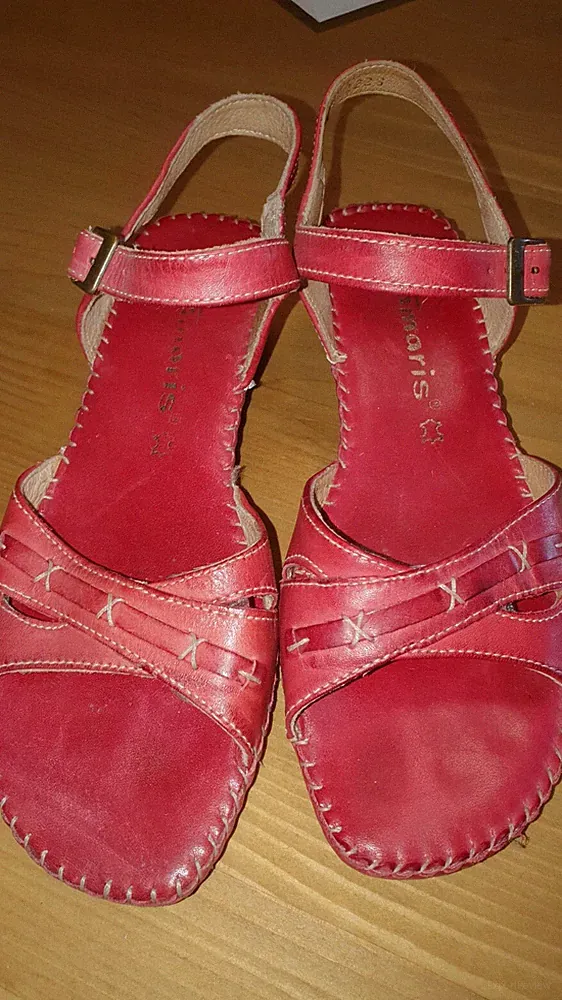 ♥ Tamaris Sandalette Gr. 39 Rot ♥
