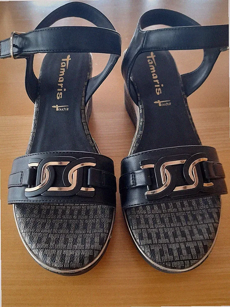 Tamaris Sandalette Größe 38 Schwarz neu
