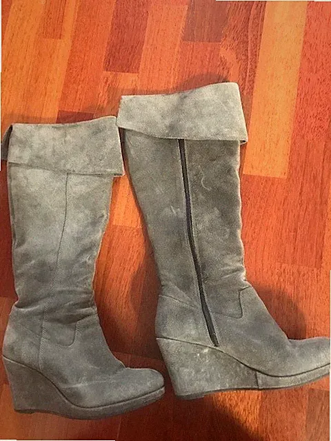 Tamaris Stiefel mit Keilabsatz grau Größe 40