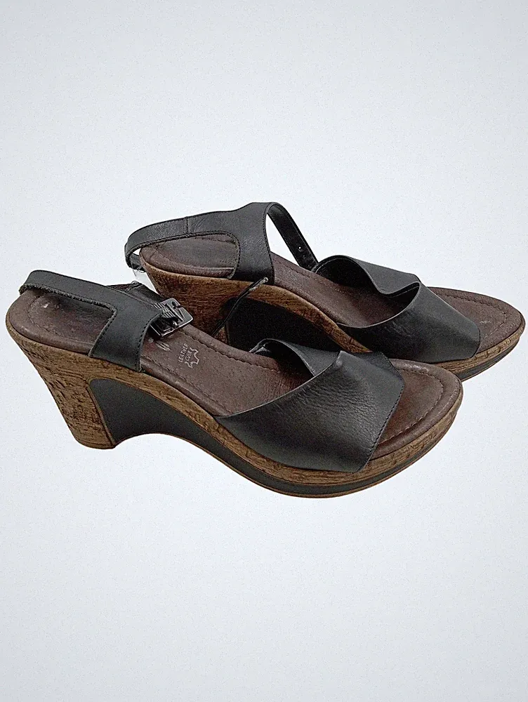 Tamaris Wedges Sandalen Keilabsatz Schwarz Gr. 38