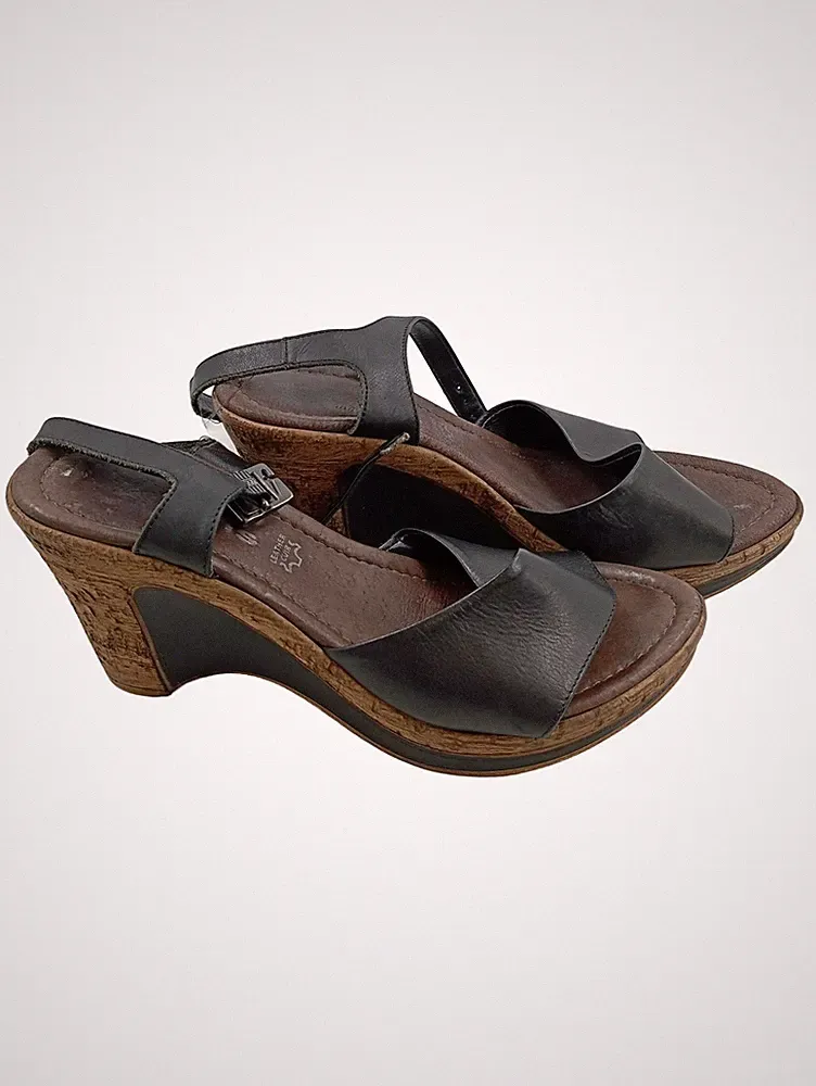 Tamaris Wedges Sandalen Keilabsatz Schwarz Gr. 38
