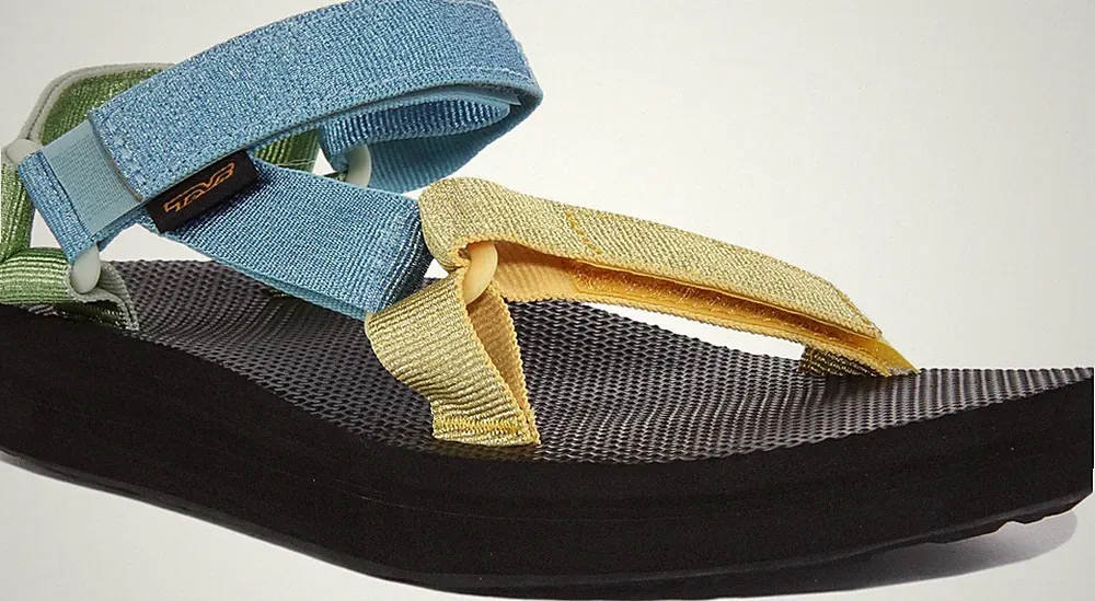 Teva Midform Universal Mid Strap Eva Plateau Damen Sandalen blau UK 3 - 8