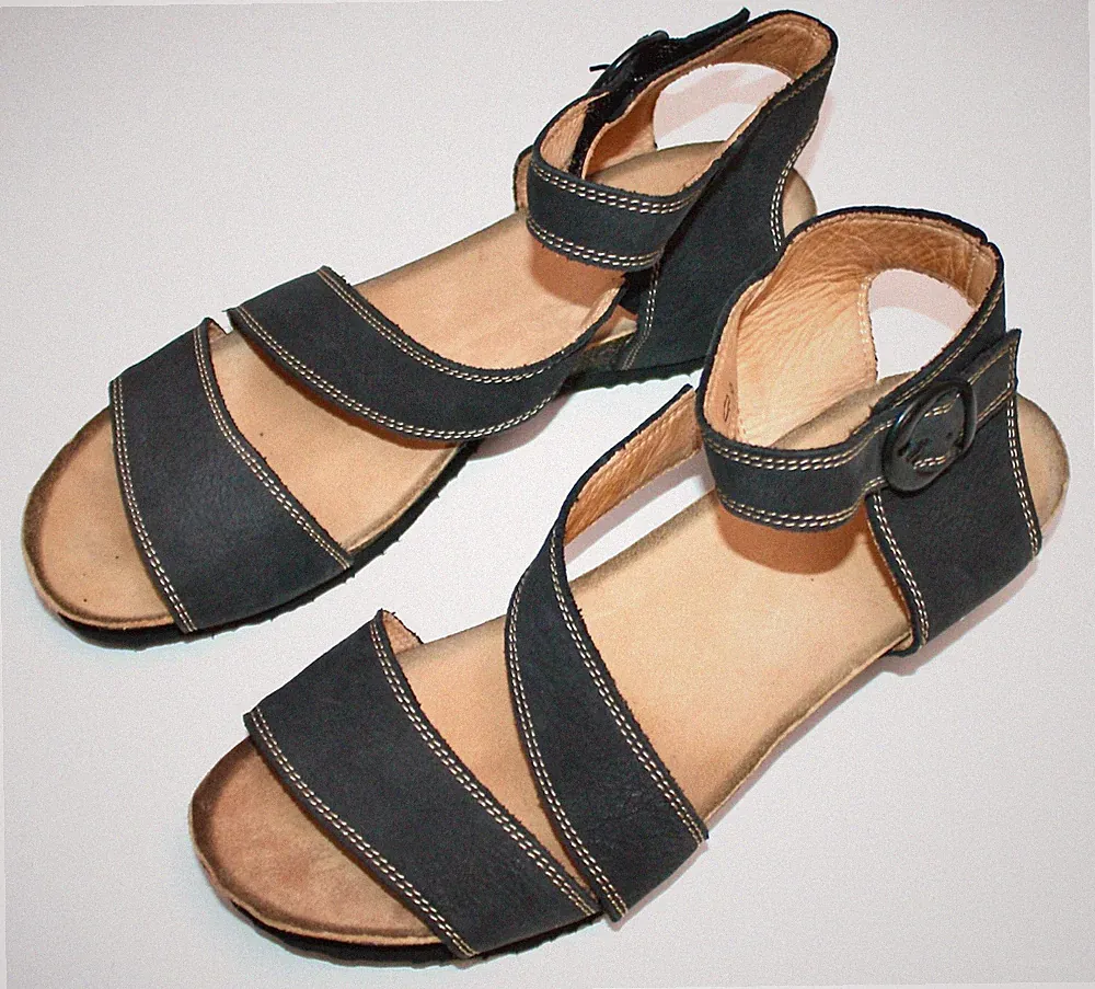 THINK! GLADIATOR RIEMCHENSANDALEN ANTHRAZIT DAMENSCHUHE EU41 #101-1-A1#