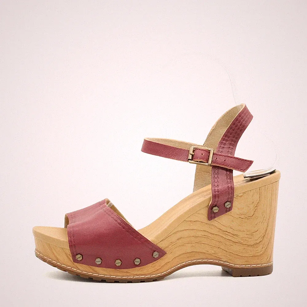 Timberland Damen Sandalen EU 38 3160 Bordeaux Verstellbarer Riemen