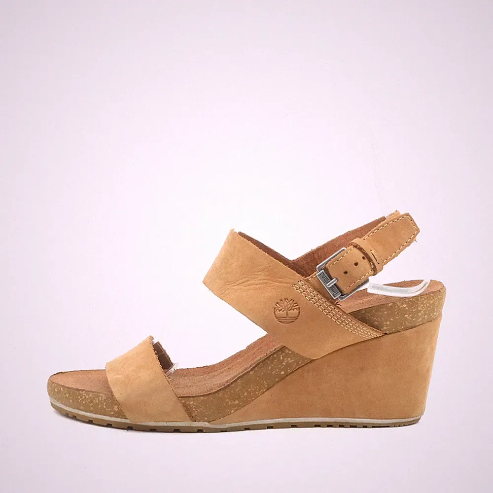 Timberland Damen Sandalen EU 38.5 A1PGV Braun Verstellbarer Riemen
