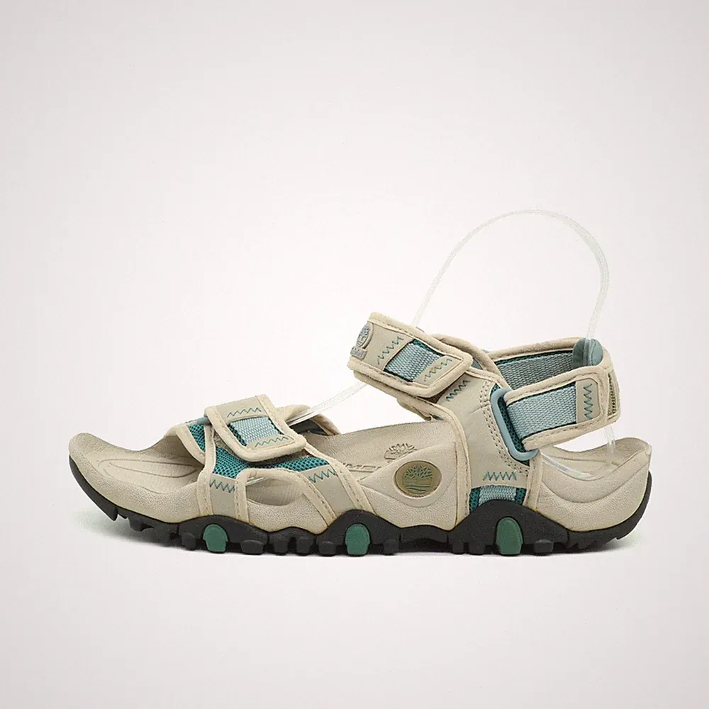 Timberland Damen Sandalen EU 40 3838R Beige Blau Synthetik Textil Outdoor