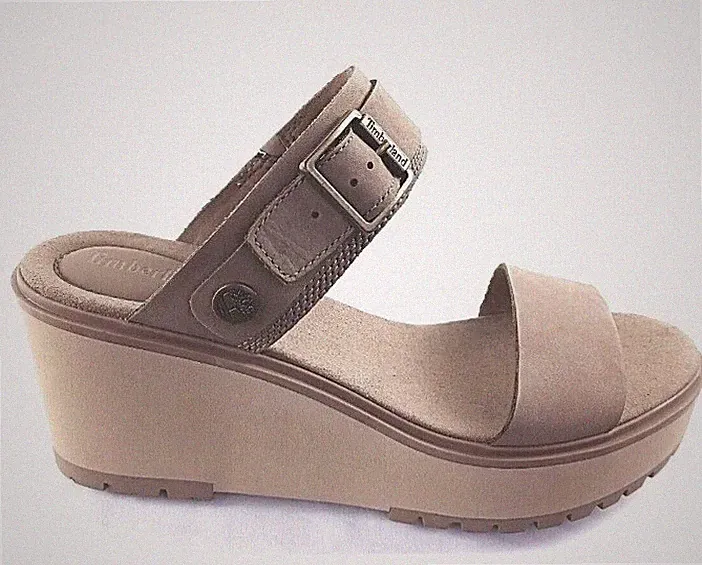 Timberland Damen Sandalen Schuhe LEDER Keil Sandale Nubuk Plateau Gr. 41 NEU