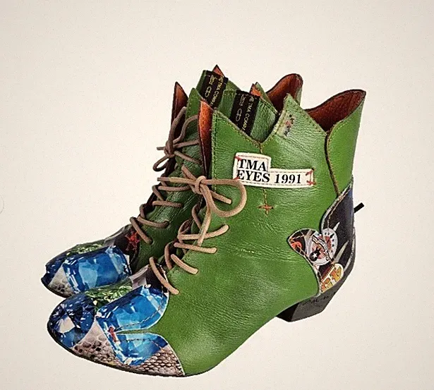 TMA EYES Original Damen Stiefel Stiefelette Leder 7707-5, Neu !