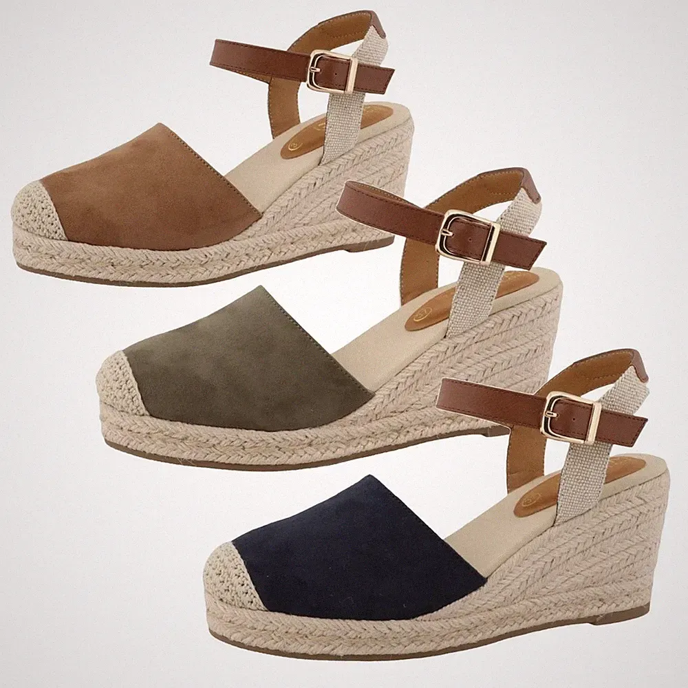 Tom Tailor 7490730001 Damen Keilsandale Keilpumps Wedges in 3 Farben Gr.37-42