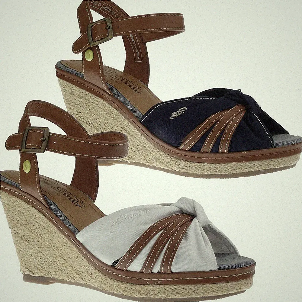 Tom Tailor 8090801 Damen Sandalette Keilpumps Wedges Plateau Gr.37-43