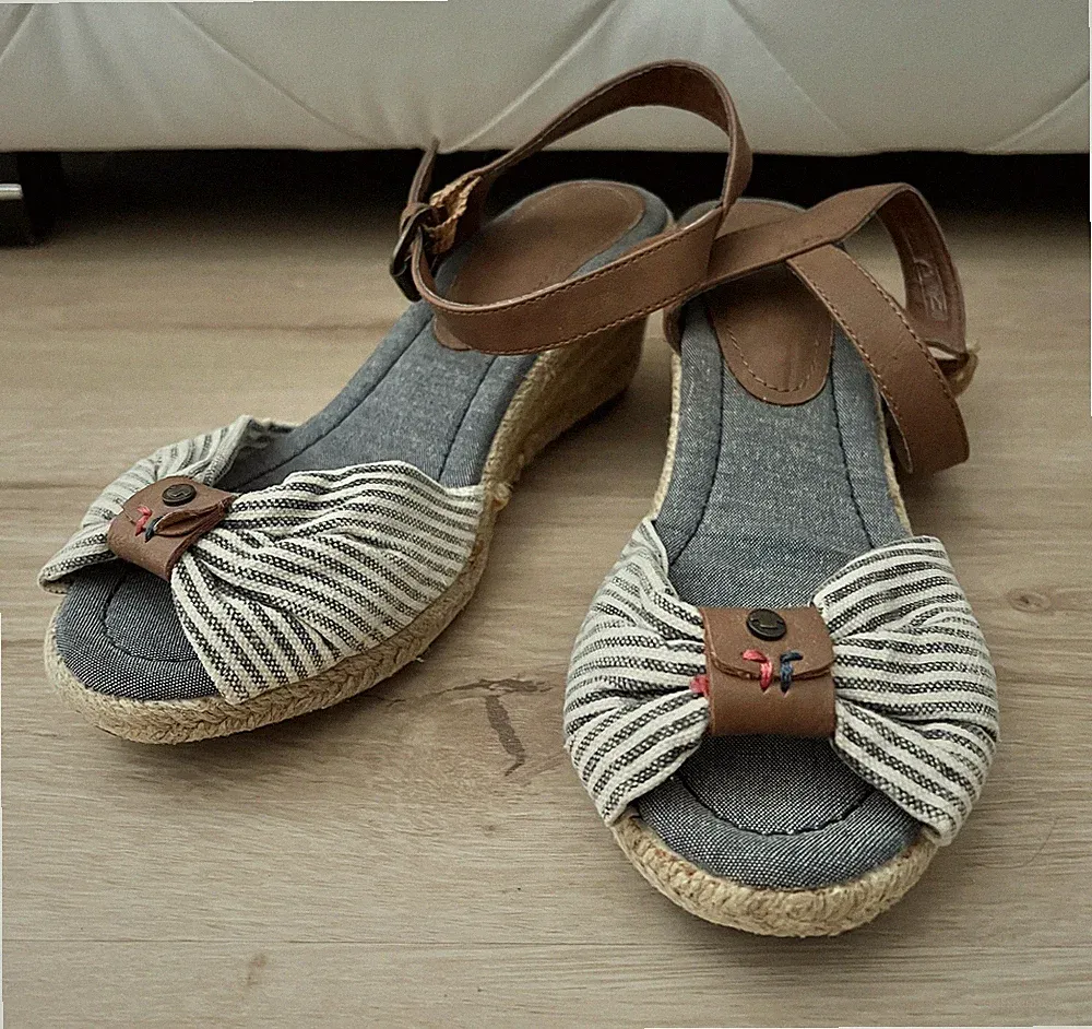 Tom Tailor Damen Sandale Sandalette Absatzschuh Freizeitschuh Gr 38