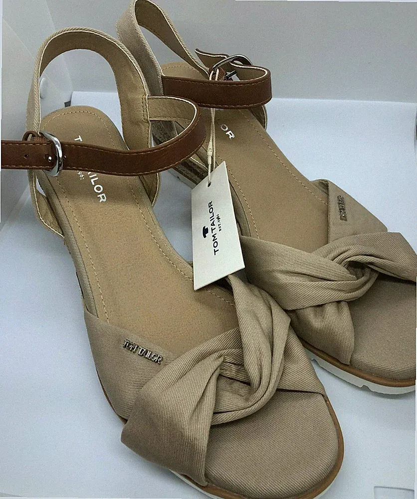 Tom Tailor Sandalette Größe 42 in Beige