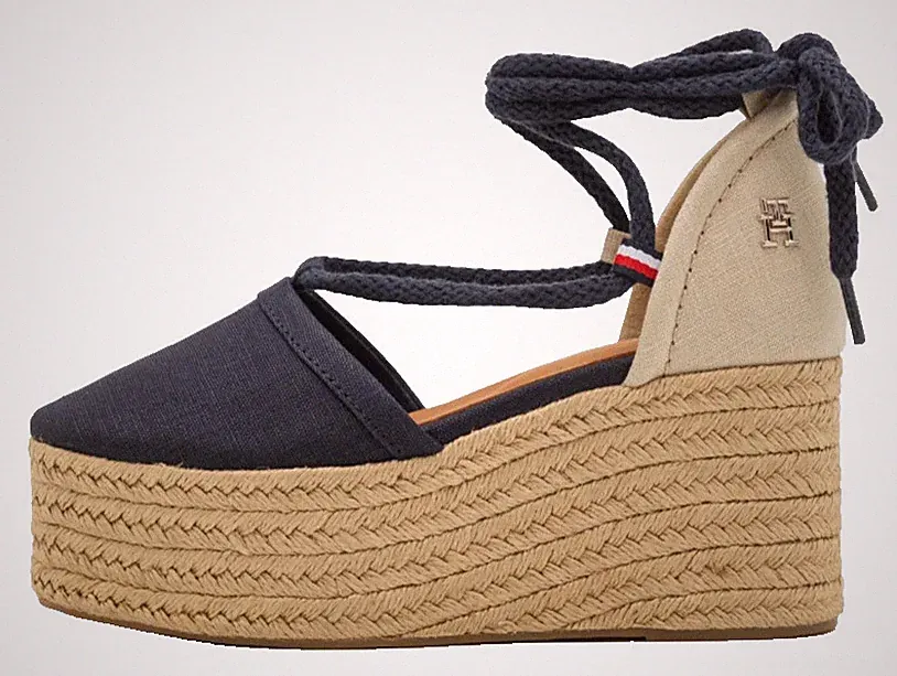 Tommy Hilfiger CLOSED TOE FLATFORM Blau Gr. 42 Damen Wedges UVP: 129,90€ (6820)