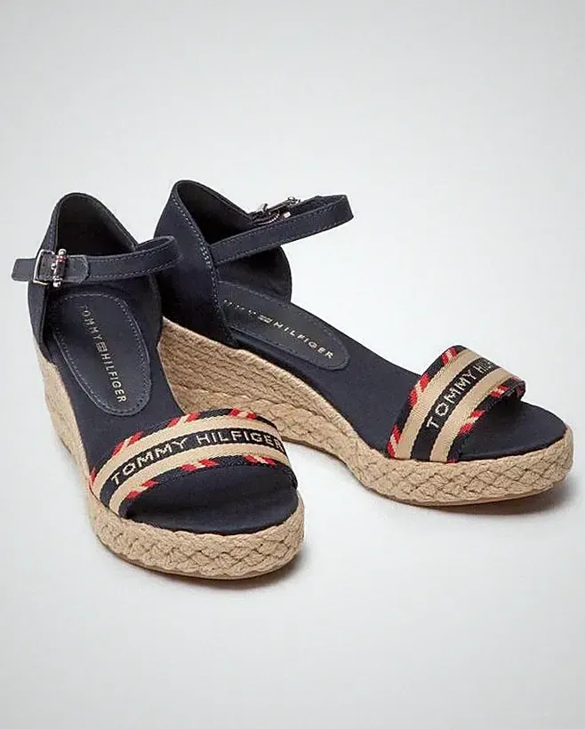 Tommy Hilfiger Damen Espadrille Keilsandaletten Dunkelblau GR6046-38