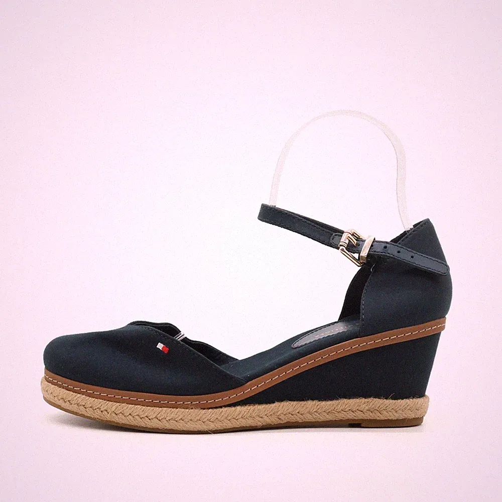 Tommy Hilfiger Damen Sandalen EU 37 FW0FW04787 blau Schuhe