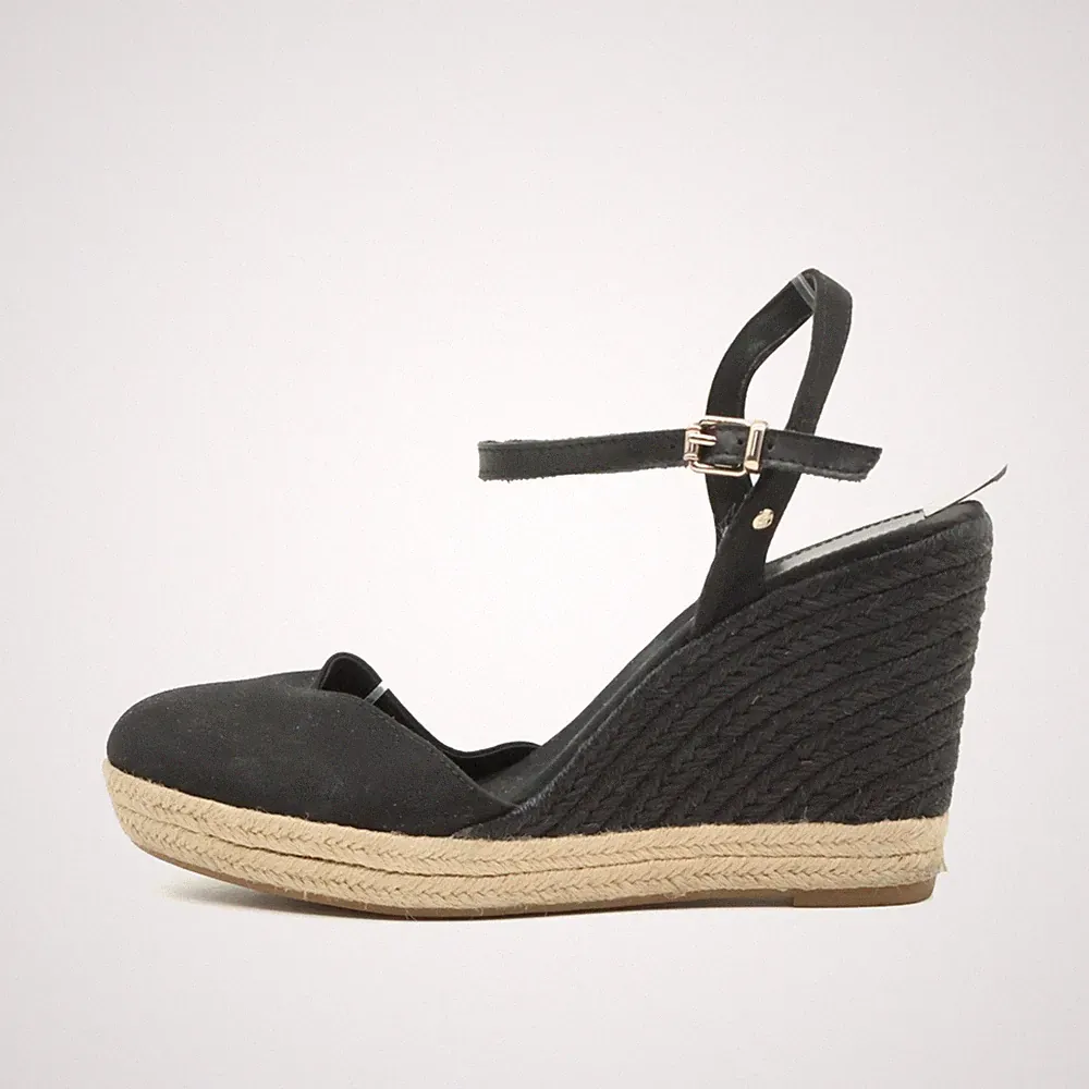 Tommy Hilfiger Damen Sandalen EU 42 Basic Closed Toe High Wedge Espadrilles