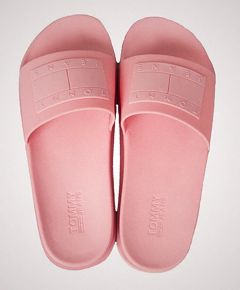 TOMMY HILFIGER JEANS Damen Slipper Slide Keilabsatz Meer oder Pool Artikel EN0EN018