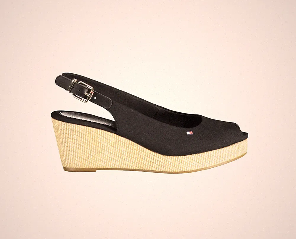Tommy Hilfiger Sandalen Keilabsatz Schwarz Gr.