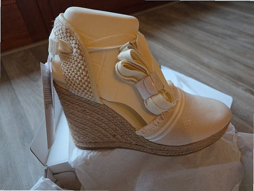sandalen damen creme keilabsatz