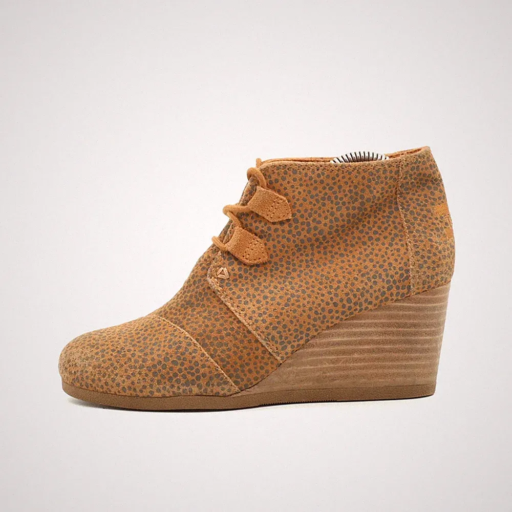 TOMS Damen Desert Wedges Stiefelette Komfort Keilabsatz-Stiefelette EU 37,5