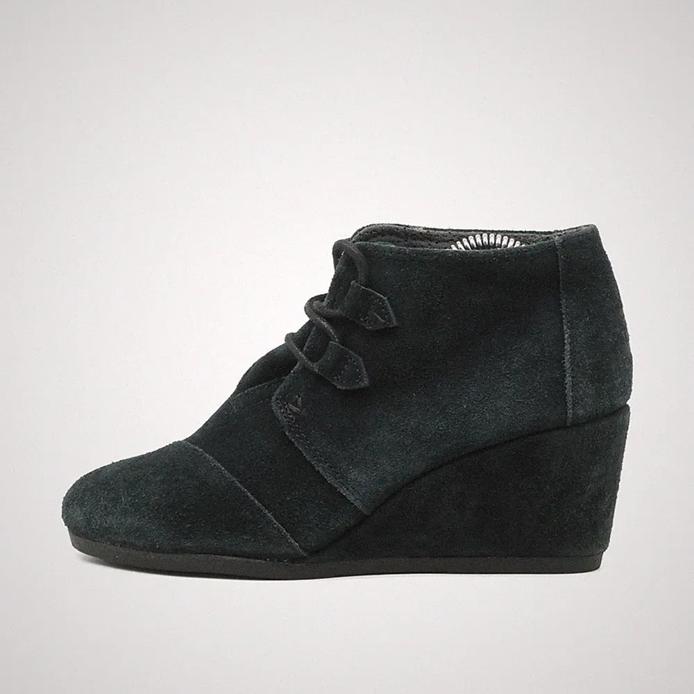 TOMS Damen Keilabsatz Stiefelette Wildleder Knöchelhoch EU 37.5