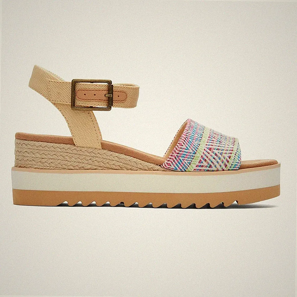 Toms Diana klassische modische Damen-Plateausandalen mit Keilabsatz