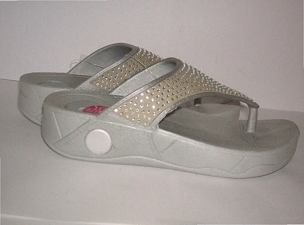 TONETIME GRÖSSE 3 4 5 GRAU EDELSTEIN TONING ACTIVE FLIP FLOPS SCHUHE NEU