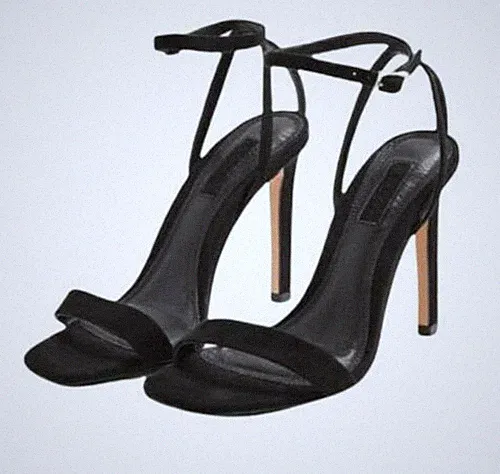 Topshop schwarz Saskia Absatz Sandalen breite Passform alle Größen 4 5 6 7 NEU