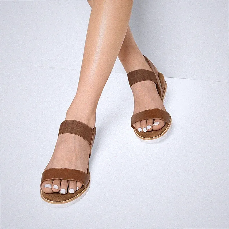 Traumpaar elegante Espadrille-Plateausandalen Damenschuhe Größe 6,5 UK braun