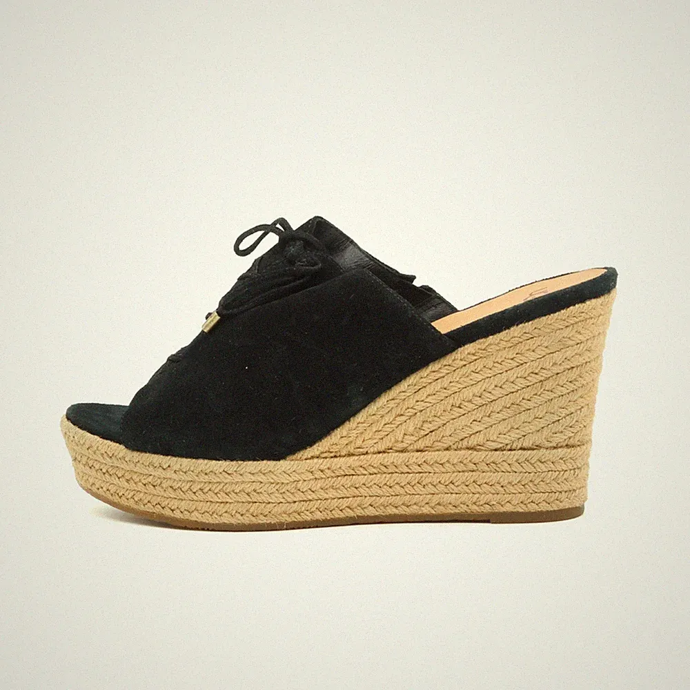 UGG Damen Sandale EU 40 Plateau Wedge schwarz Frühling/Sommer