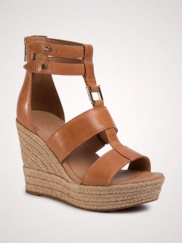 UGG Espadrilles Kolfax 1111066 Damen Schuhe Sandalette Keilabsatz Plateau EU40.5