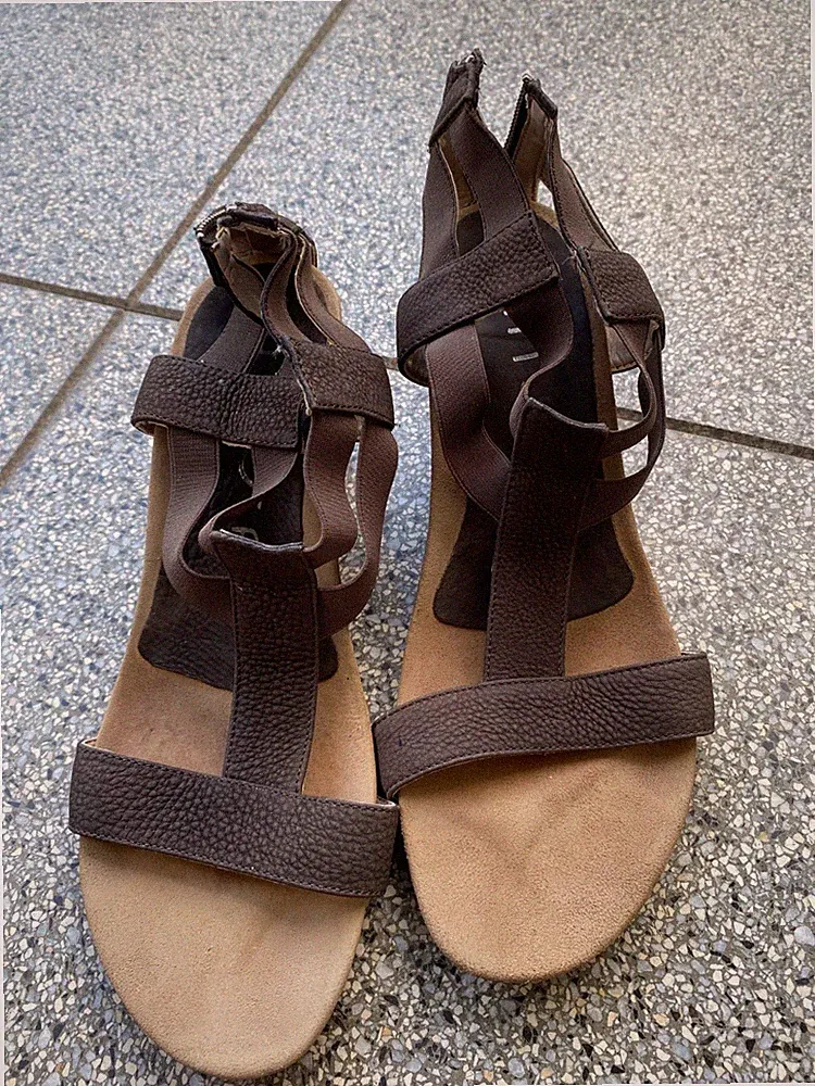 Unisa Sandalen/Wedges, Größe 40, braun-oliv, sehr guter Zustand