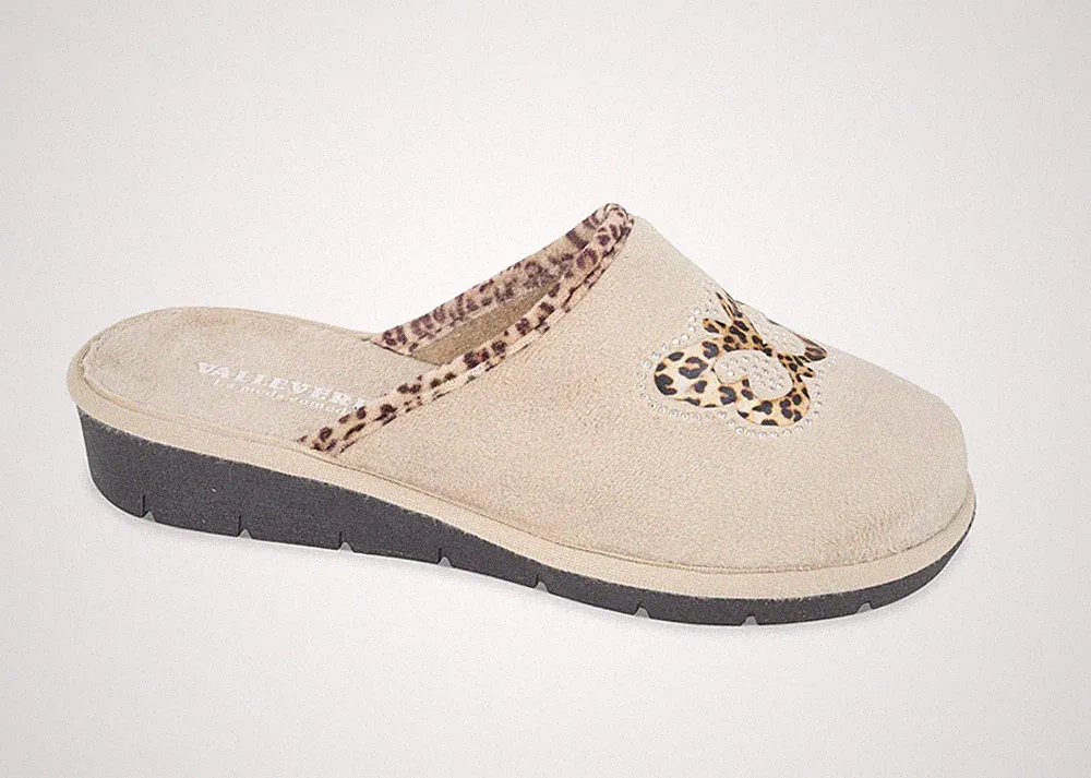 Valleverde 58100 Slipper beige Keilabsatz 3 cm Made in Italy