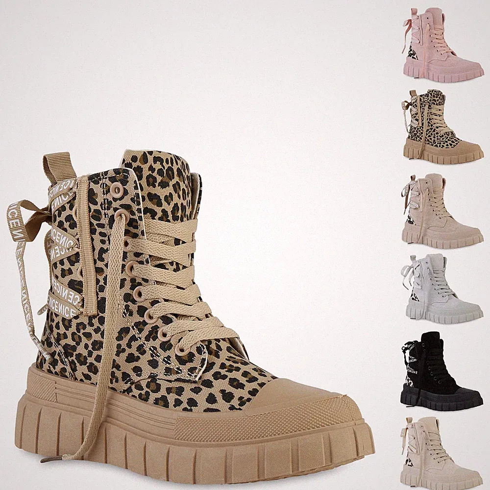 VAN HILL Damen Sneaker High Keilabsatz Plateau Grace Schnürung Reißverschluss