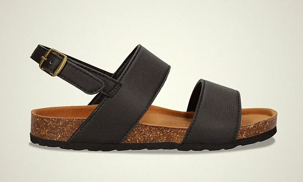 Vegan Unisex-Sandalen Slingback Riemen Schnallen Zehenoffen Gepolstert AppleSkin