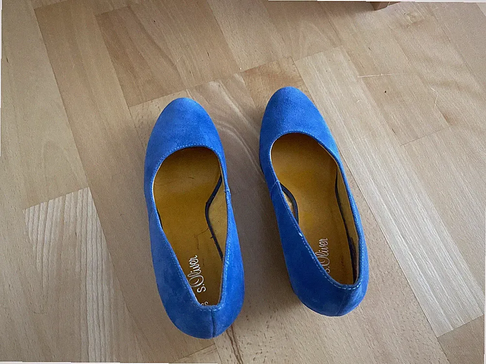 Velours Damen Pumps Royal Blau🔹
