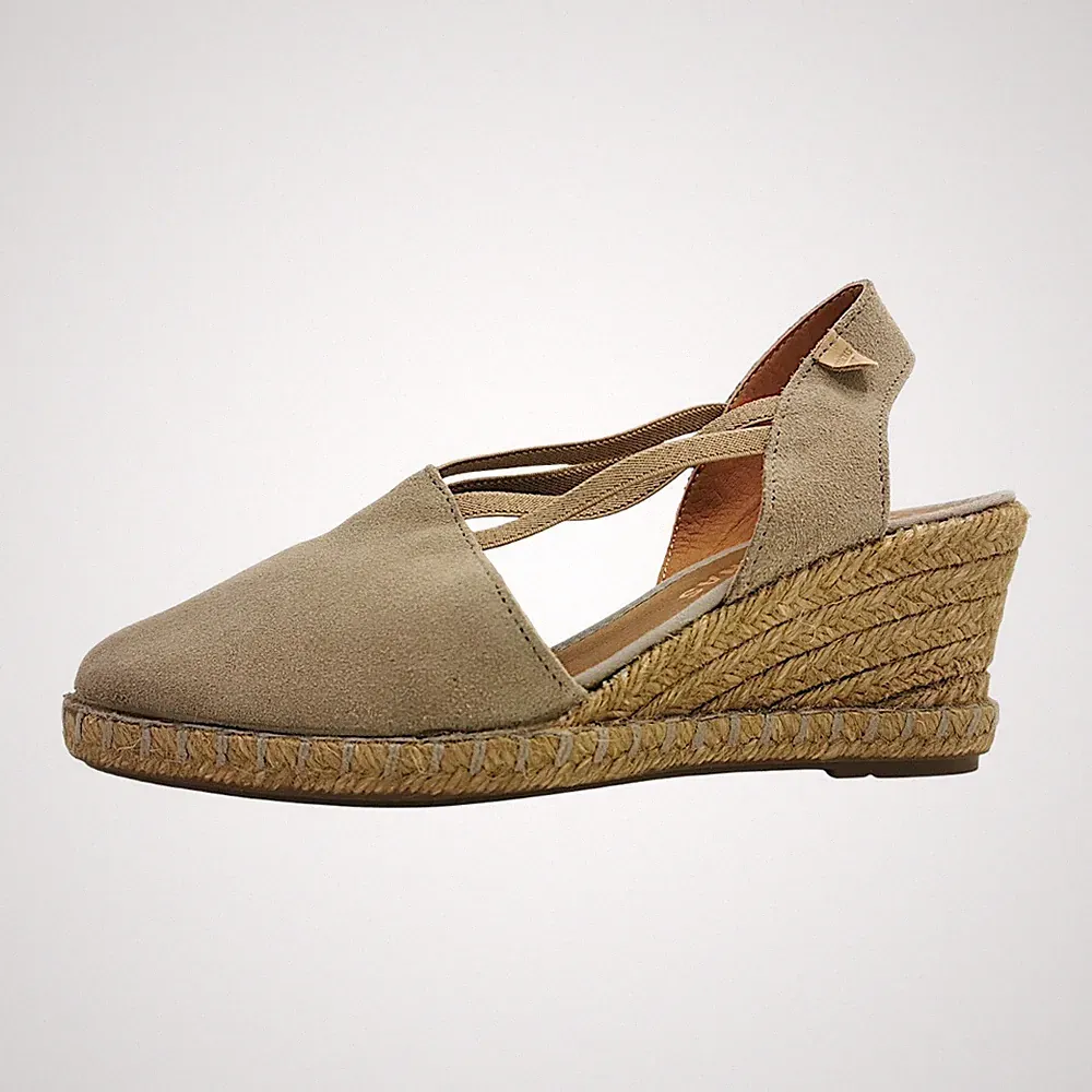 Verbenas Maika Damenschuhe Sandalen Hoch Keilsandalette Grau Freizeit