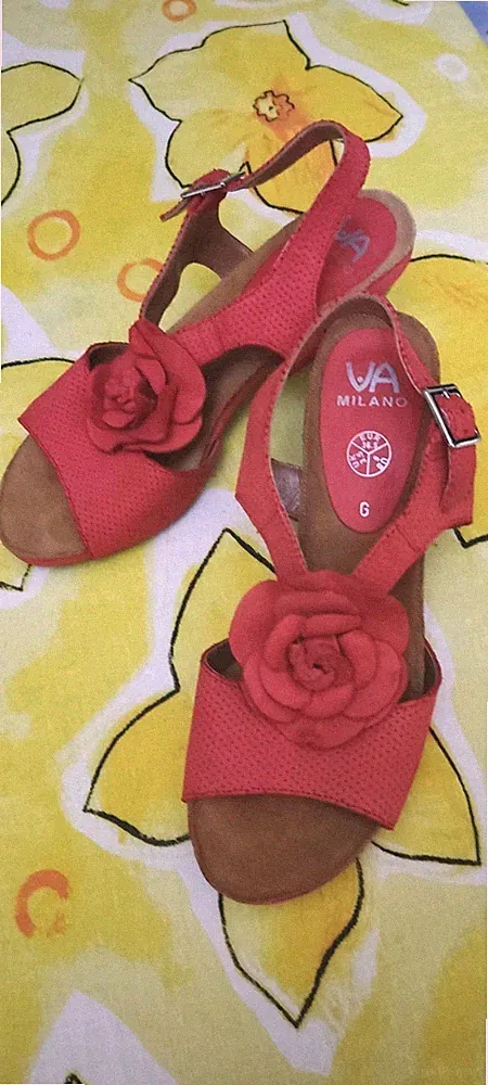 Via MILANO Damen Sandalen Schuhe Sandaletten Koralle Gr.36,5 Weite G Absatz 👡