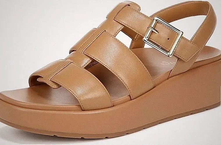 Vionic Delano Fisherman Wedge Sandals Delano Camel Size UK 9 EU 42 NEU