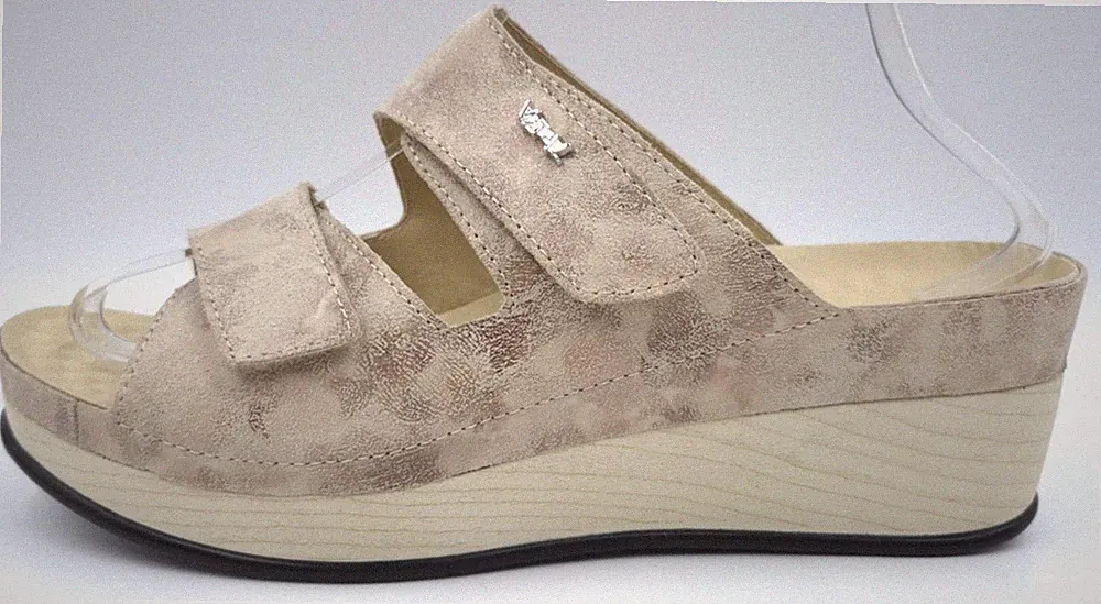 Vital LARA Beige Gr. 41 Damen Leder Pantoletten Sandalen UVP: 99,90€ (6494)