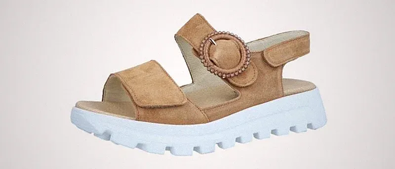 Waldläufer Damen Sandale H-Nele ramé (Braun) 730006-195-296